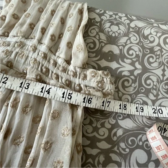 Free People Gold And Cream Maxi Dress - Picture 12 of 15